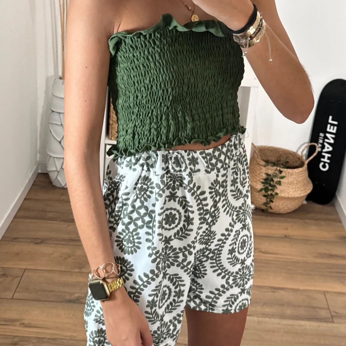 TOP BANDEAU KAKI