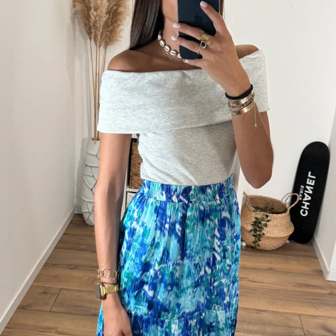 TOP BARDOT GREIGE ERYA