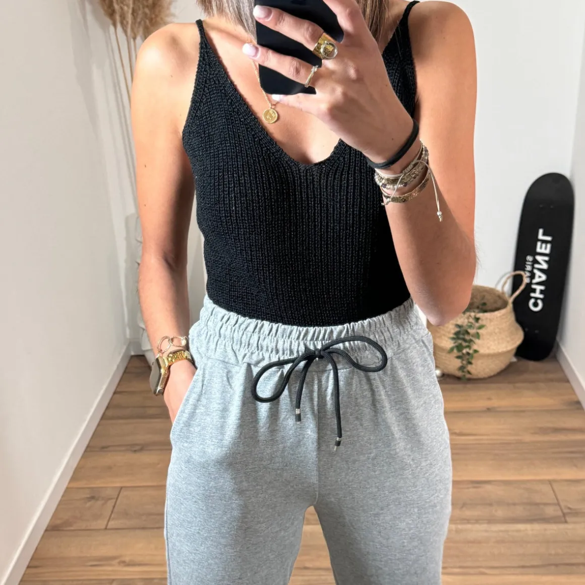 TOP EN MAILLE NOIR SIRUS