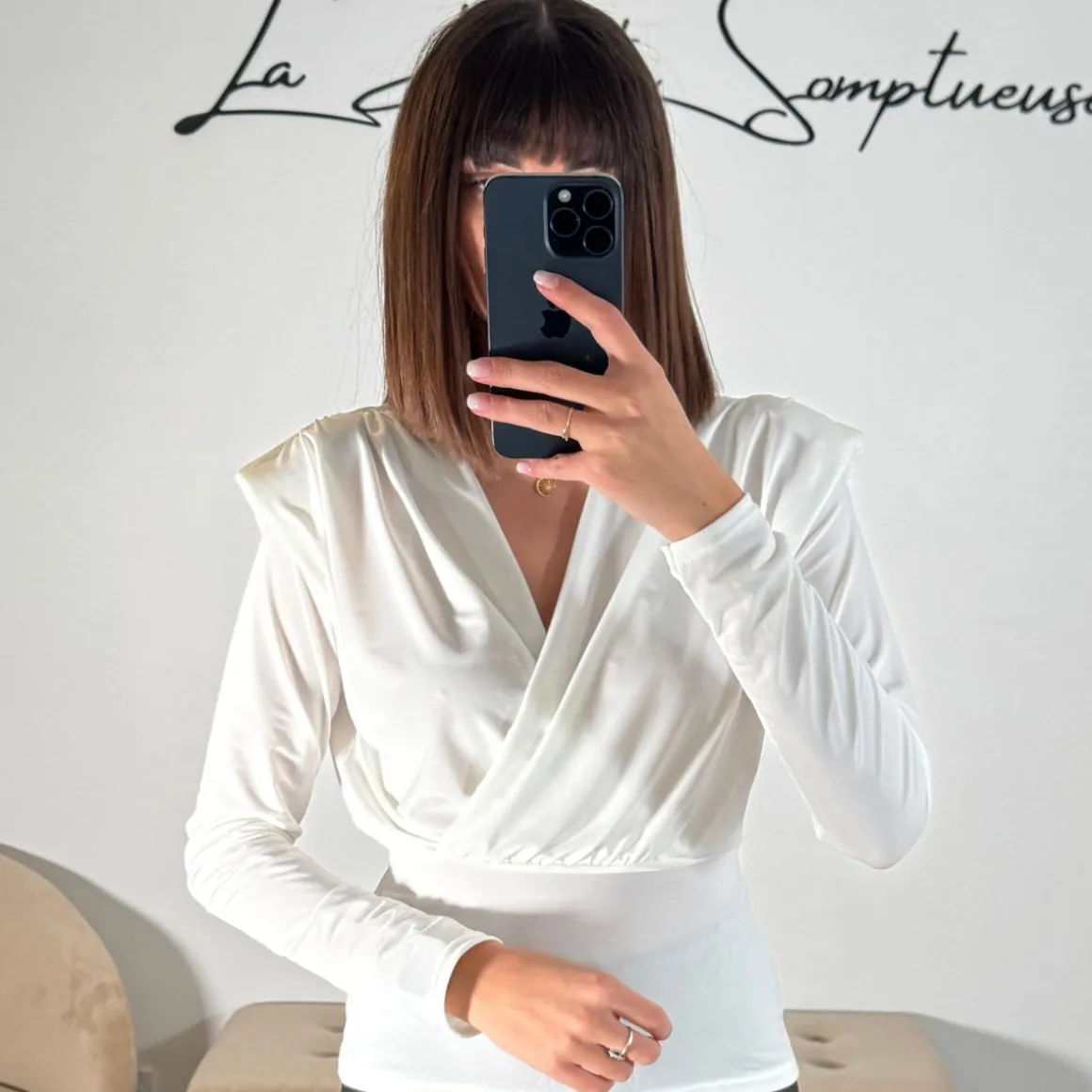 TOP EPAULETTES BLANC EDGAR
