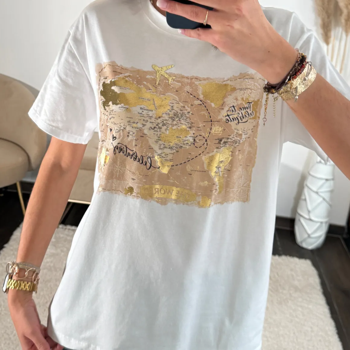 T-SHIRT CARTE DU MONDE