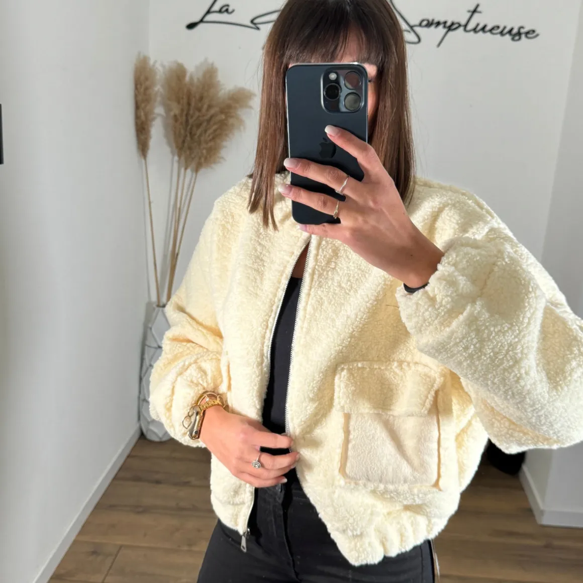 VESTE COSY BEIGE